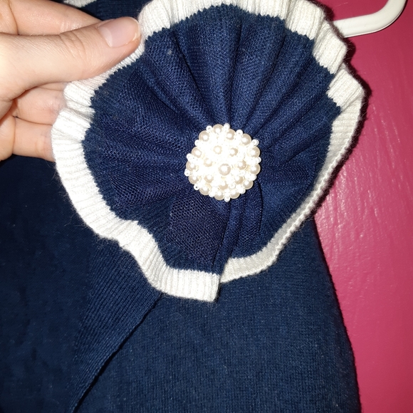 Vintage navy blue dress - Picture 2 of 6